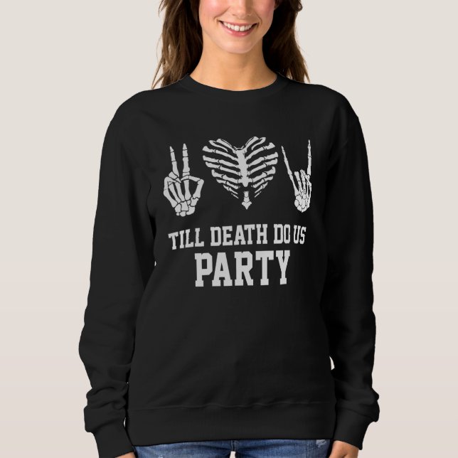 Camiseta Till Death Do Us Party Bachelorette Halloween Clas (Frente)