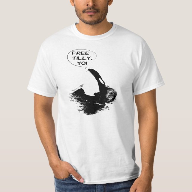 Camiseta Tilly livre, Yo! De "camisa da baleia assassino" (Frente)