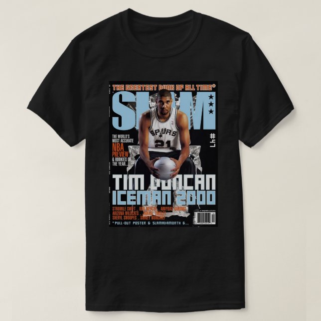 Camiseta Tim Duncan vintage SLAM (Frente do Design)