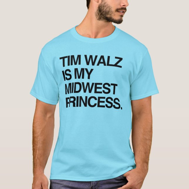 Camiseta Tim Walz é minha princesa do meio-oeste (Frente)