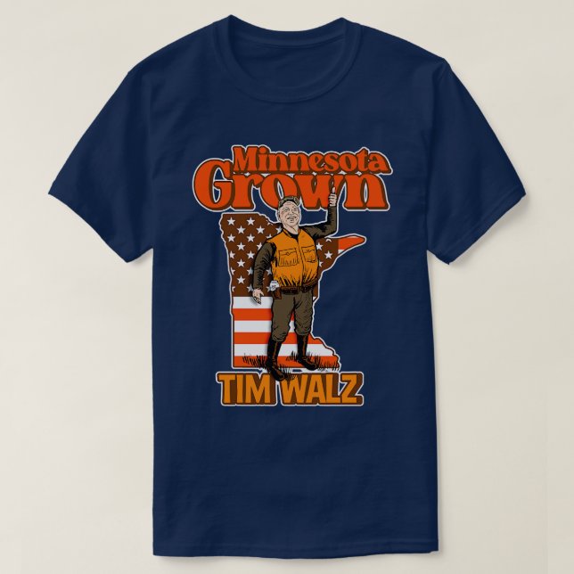 Camiseta Tim Walz Minnesota Grown (Frente do Design)
