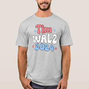 Camiseta Tim Walz Retro Hippie Style