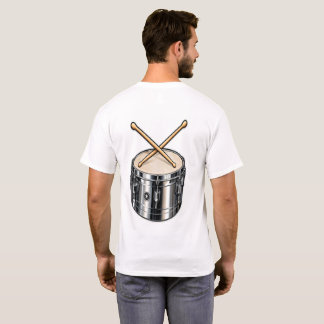 Camiseta Timbale Tambor & Percussão de Paus Cruzados Música