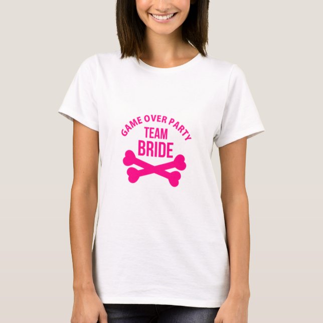 Camiseta Time Bride Game Over Party (Frente)