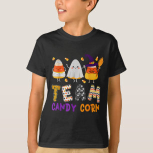 Camiseta Time Candy Corn Halloween Engraçado Com Mãe De Bru