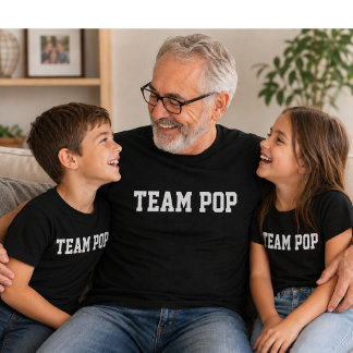 Camiseta Time da Equipe Pop Divertido Dia dos Pais Personal