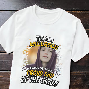 Camiseta Time da Família [Sobrenome] Orgulhoso Pai do Gradu