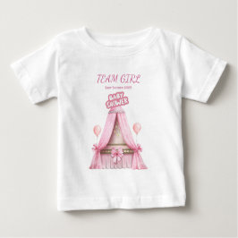 Camiseta Time da Festa de Bebê Menina 2025 Roupa de Família