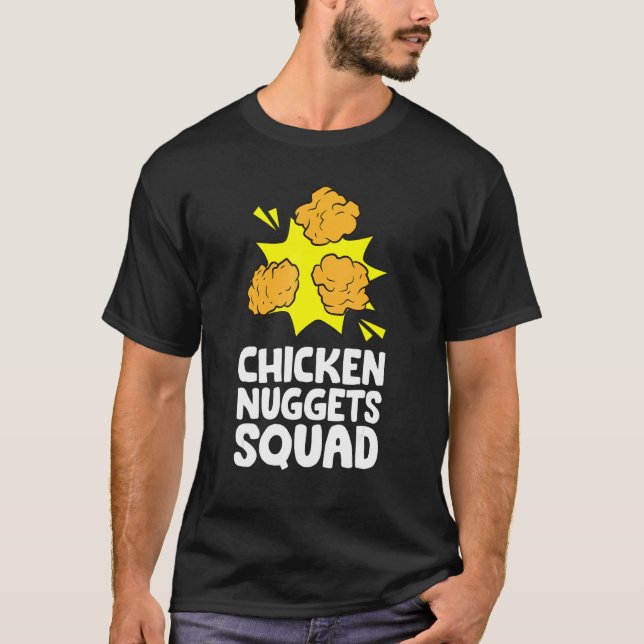 Camiseta Time da Nuggets de Frango  Esquadrão das Nuggets d (Frente)