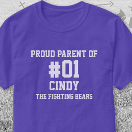 Camiseta Time de Beisebol Roxo e Branco