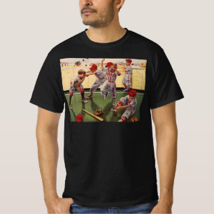 Camiseta Time de beisebol vintage, meninos se divertindo
