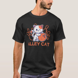 Camiseta Time de Boliche Alley Cat Humor Gatos de Boliche V