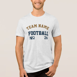 Camiseta Time de Futebol Personalizado Azul e Marrom Mascul