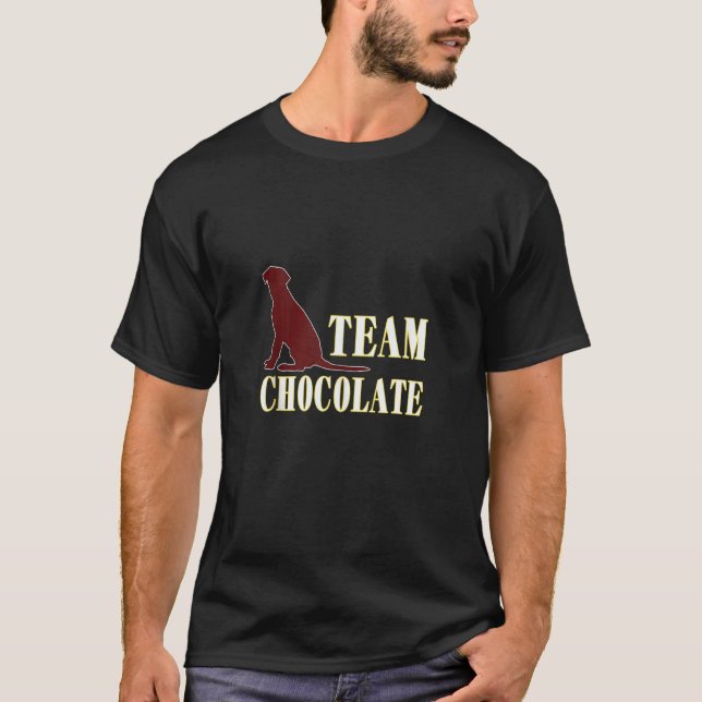 Camiseta Time de Labrador Retriever de Chocolate Fã V2 (Frente)