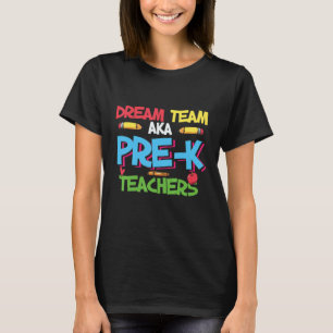 Camiseta Time de Sonho Professores Pré K de Volta à Escola