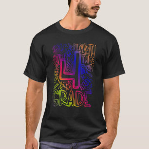 Camiseta Time de Tipografia do 4º ano Tie Dye