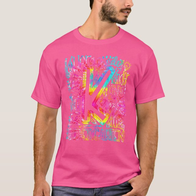 Camiseta Time de Tipografia Tie Dye Kindergarten (Frente)