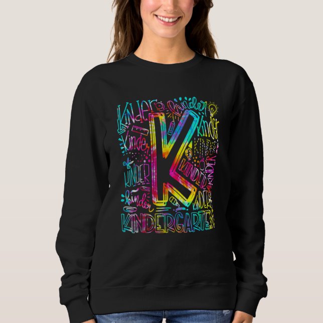 Camiseta Time de Tipografia Tie Dye Kindergarten (Frente)