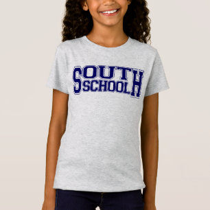Camiseta Time do colégio sul cinzento da escola das menina