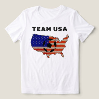Camiseta Time EUA Bandeira Distressada Jogo de Futebol Dia 