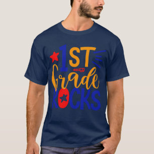 Camiseta Time First Grade Hello 1rua Rocks De Volta A Sch
