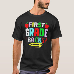 Camiseta Time First Grade Hello 1rua Rocks De Volta A Sch