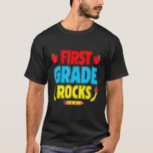 Camiseta Time First Grade Hello 1rua Rocks De Volta A Sch