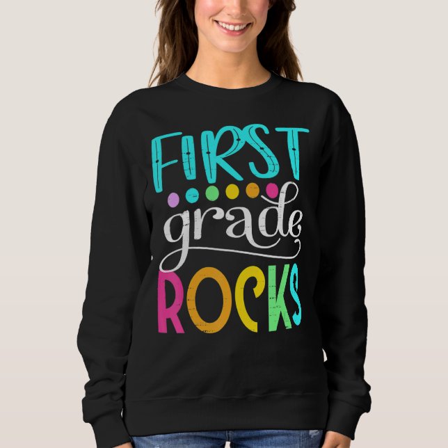 Camiseta Time First Grade Hello 1rua Rocks De Volta A Sch (Frente)