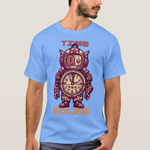 Camiseta Time Golem Funny Surreal Steampunk Alarm Rob