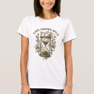 Camiseta Time Grows Wild Hourglass Flora