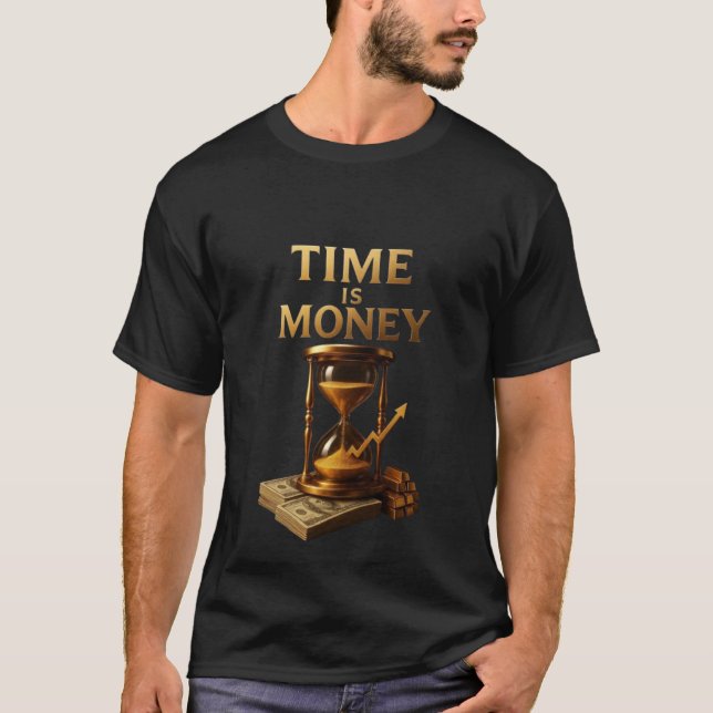 Camiseta TIME IS MONEY - Vintage Motivational Entrepreneur (Frente)