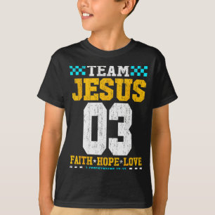 Camiseta Time Jesus 03 Fé Esperança Amor Versículo Bíblico
