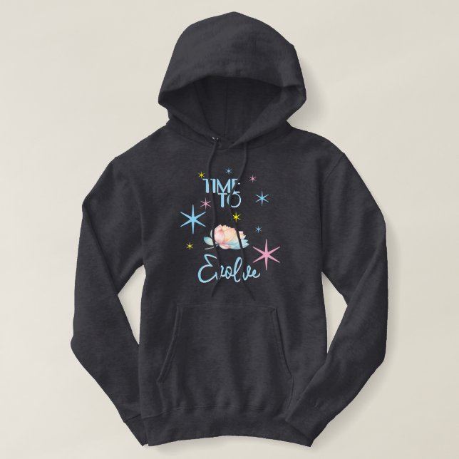 Camiseta Time To Evolve Cosmic Lotus Hoodie (Frente do Design)