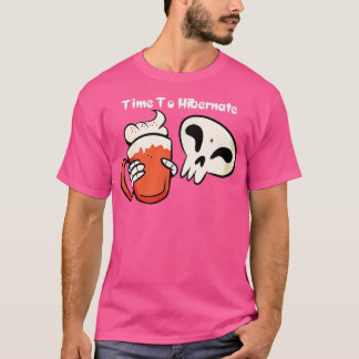 Camiseta Time To Hibernate Funny Skeleton Drinking Beer Hib