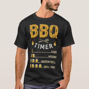 Camiseta Timer de CHURRASCO da Beer Mens Barbecue Funny Gri