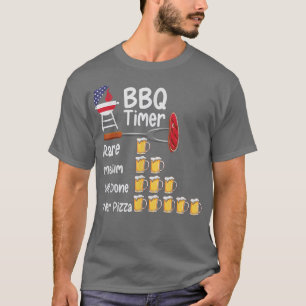 Camiseta Timer de Churrasco de Arte Engraçado Griling Barbe