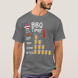 Camiseta Timer de Churrasco de Arte Engraçado Griling Barbe