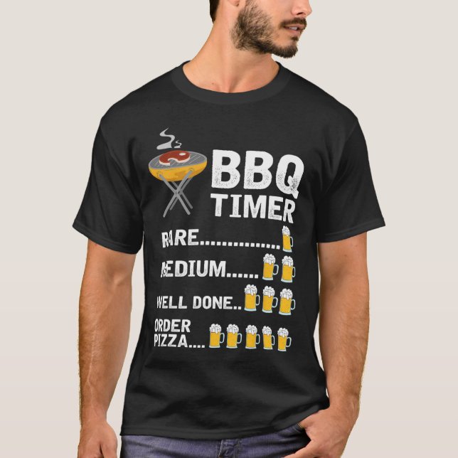Camiseta Timer de Churrasco Engraçado1 (Frente)