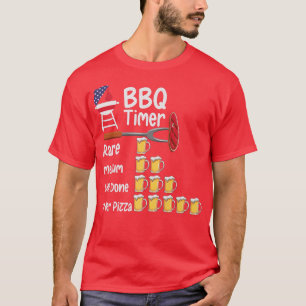 Camiseta Timer do CHURRASCO de arte engraçado grelhando chu