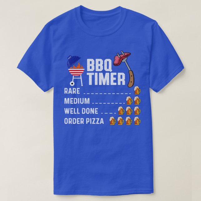 Camiseta Timer do churrasco Funny Barbecue Master Grill Pun (Frente do Design)