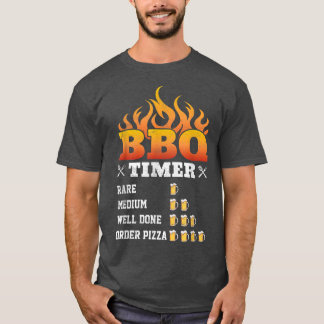 Camiseta Timer Engraçado De CHURRASCO, Barbeque Griling Gri