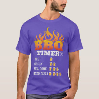 Camiseta Timer Engraçado De CHURRASCO, Barbeque Griling Gri