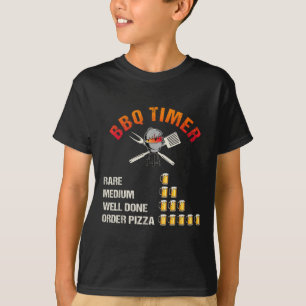 Camiseta Timer Engraçado de Churrasco, Churrasco, Grelha, G
