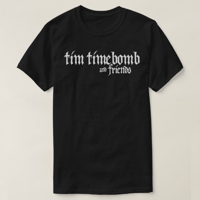 Camiseta Timm Time Bomat e projeto de música de amigos Esse (Frente do Design)