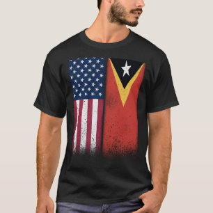 Camiseta Timor-Leste Bandeiras Americanas Timorenses Orgulh