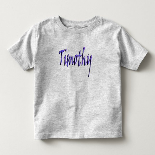 Camiseta Timothy, Nome, logotipo, (Frente)