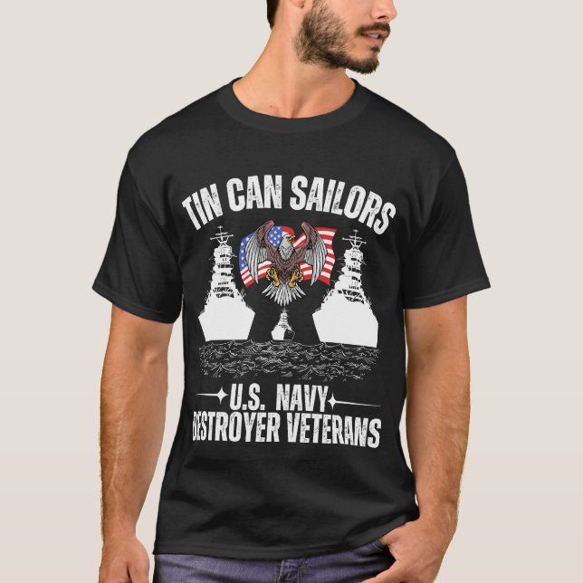 Camiseta Tin Can Velejou Veteranos Aposentados Marinhos Dos (Frente)