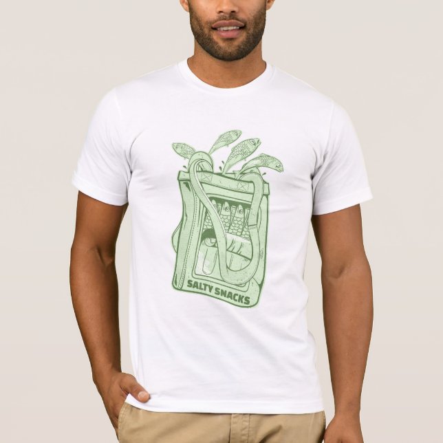 Camiseta Tin de sardinha salgada (Frente)