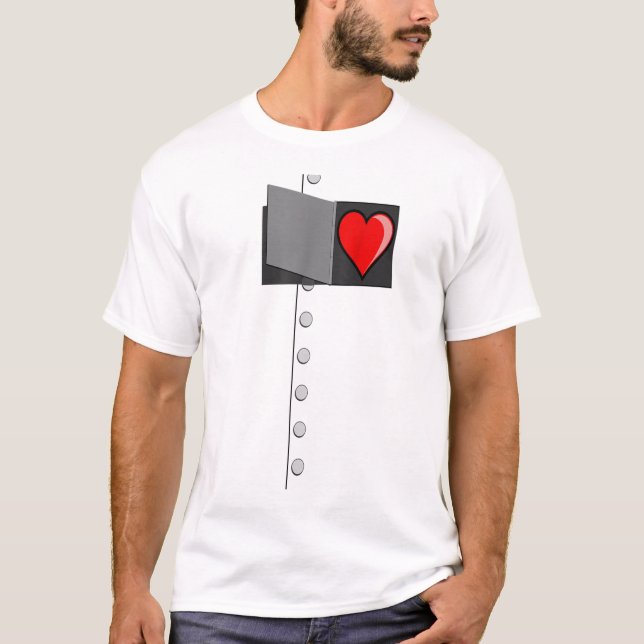 Camiseta Tin Man Heart TShirtOZ Tinman Halloween Costume (Frente)