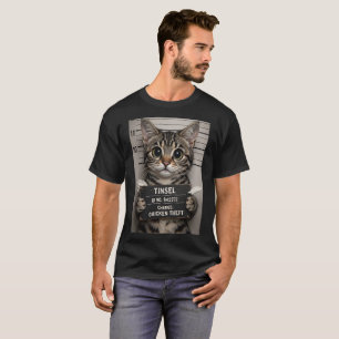 Camiseta Tinsel o Gatinho de Natal